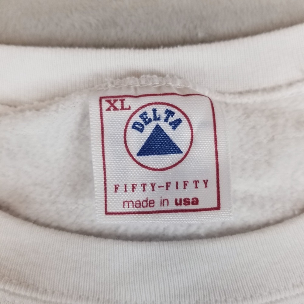 VTG Taz Sweatshirt Mens XL White Pullover Hockey Embroidered 90s‎ Made in USA - Picture 5 of 11